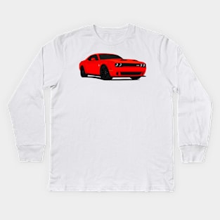 HELLCAT RED Kids Long Sleeve T-Shirt